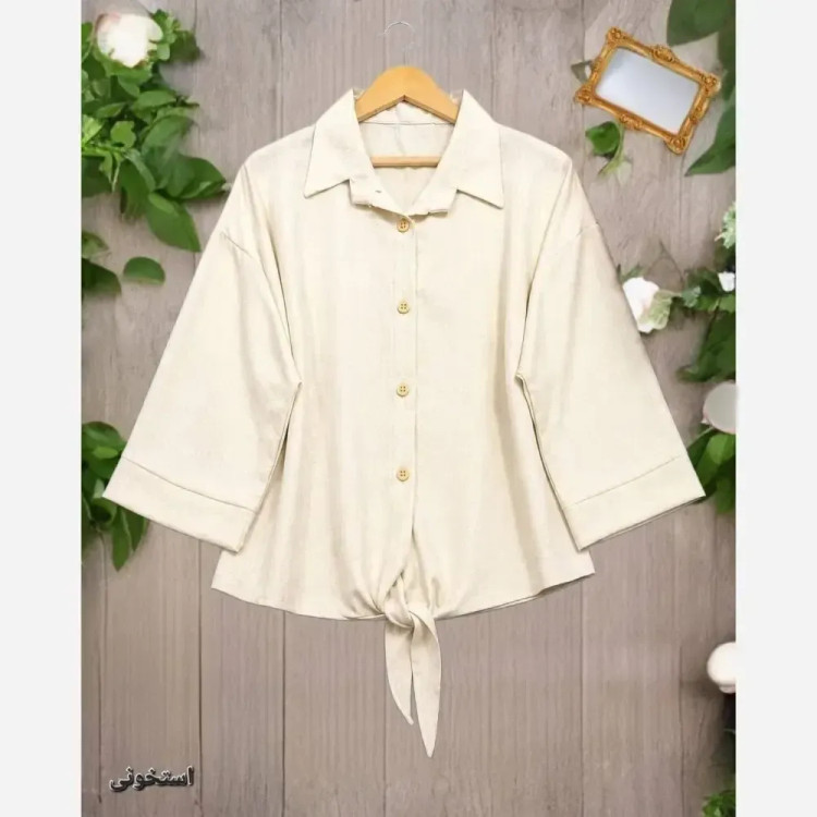 شومیز گره ای شانتون سوپر شانتون اعلا فری سایز 38 تا 48