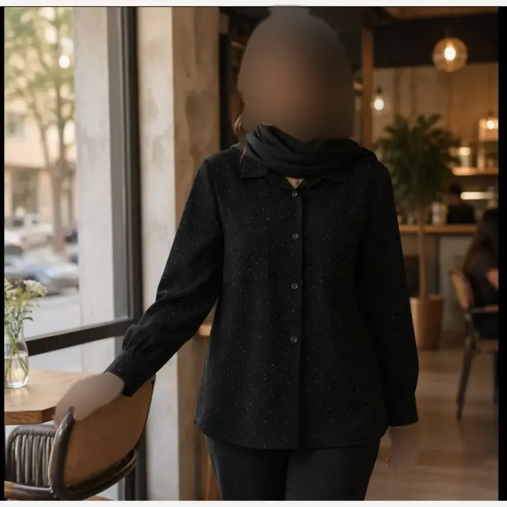شومیز مانتویی ترانه جنس آیوا بارانی درجه یک فری سایز