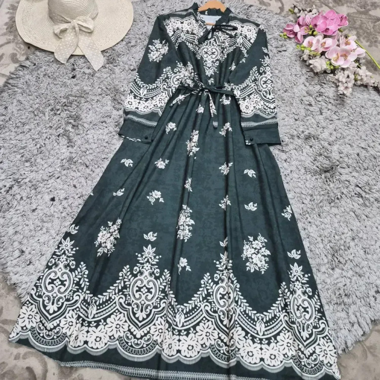 پیراهن ساحلی زنانه جنس بوگاتی درجه یک آستین دار مدل محبوبه