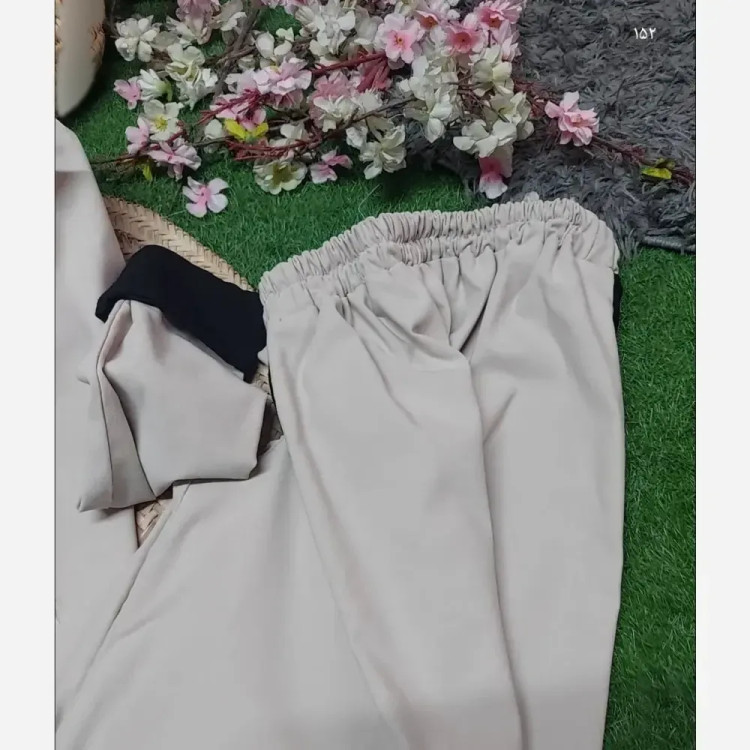 ست ساحل بهاره کت و شلوار کتان کشی اعلا فری سایز 38 تا 46