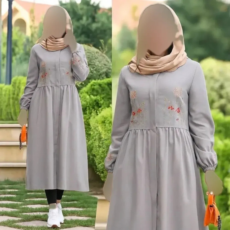 پیراهن گلدوزی نگار شانتون فری سایز زنانه قد 120