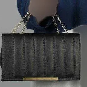 کیف چرمی زنانه مشکی اسپرت مدل سیما ابعاد 15 در 20 سانتیمتر