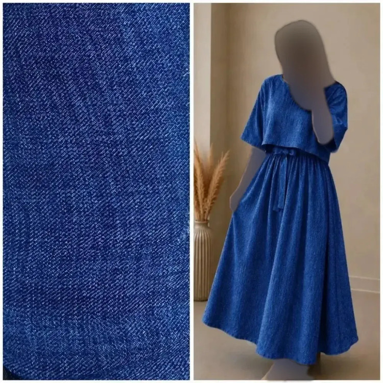 ست شنل و سارافون زنانه مدل آنا جنس شانتون کتان سایز 38 تا 46