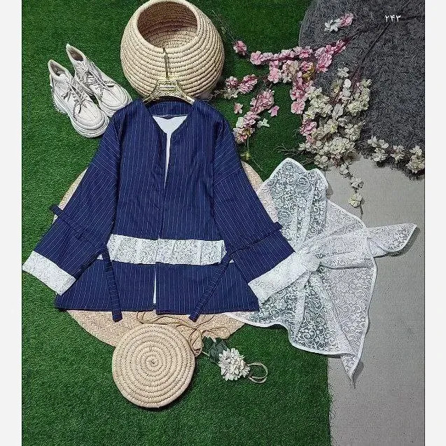 کت زنانه سایز بزرگ آدرینا جنس مازراتی اعلا قواره دار رنگ سرمه ای نسکافه ای سبز بنتون سایز 38 تا 50