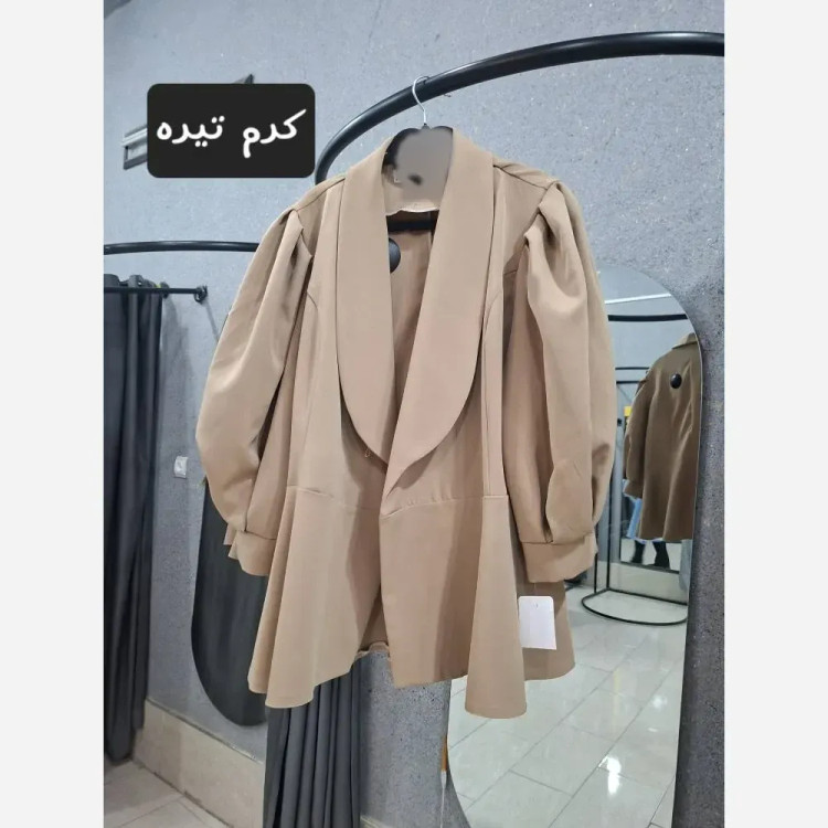کت زنانه مازراتی کمربنددار رنگی سایزبندی