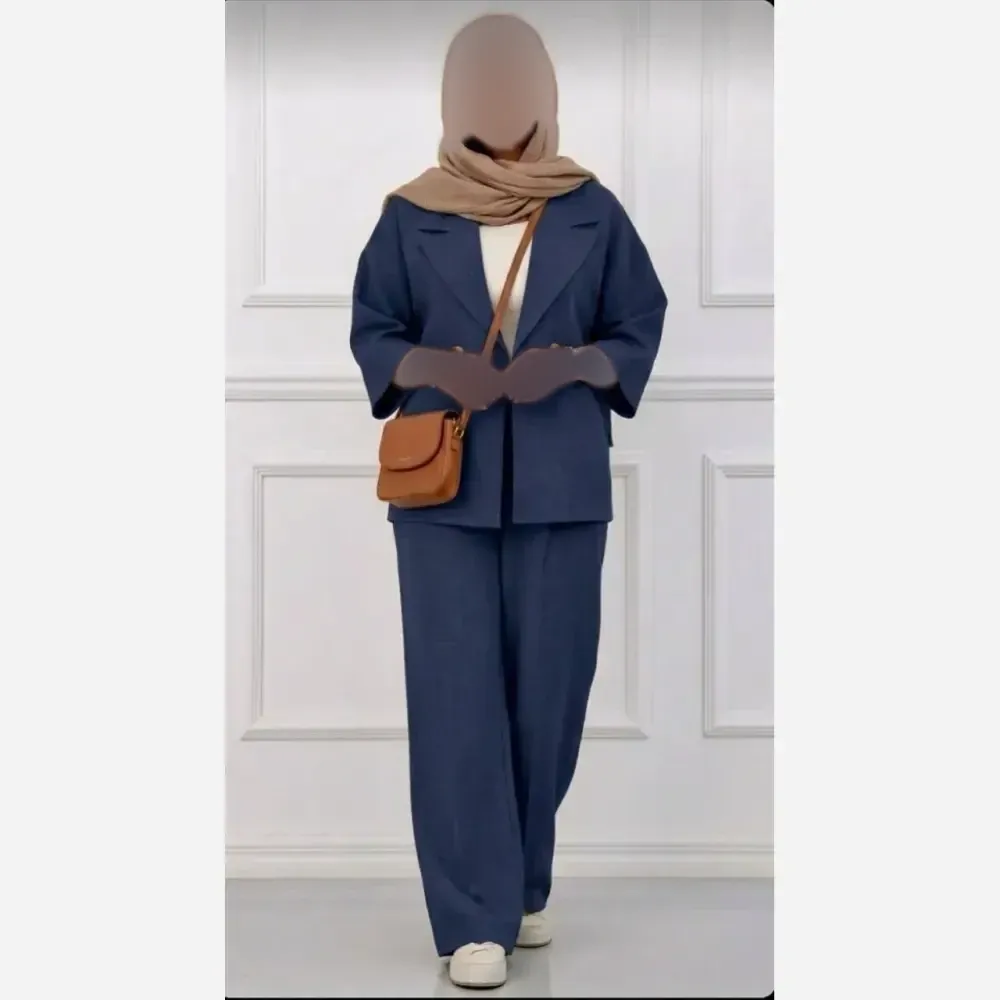 ست کت شلوار زنانه ایسان شانتون درجه یک فری سایز
