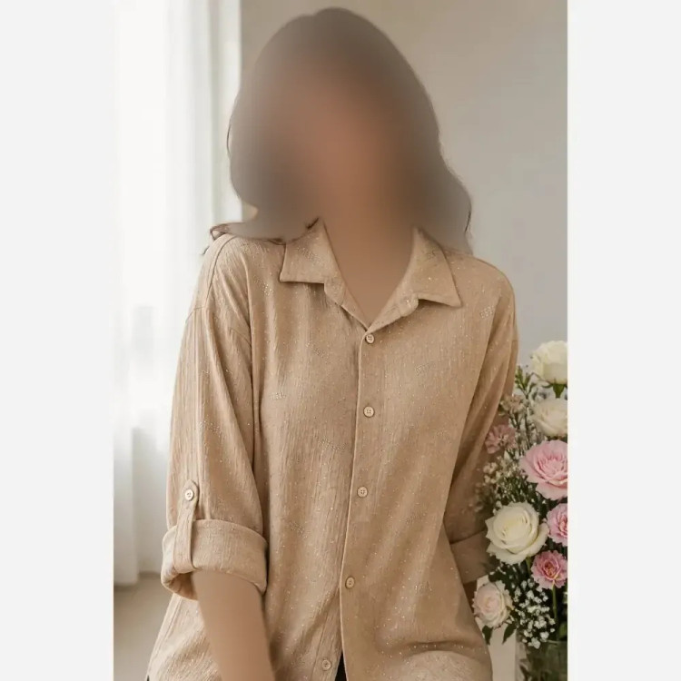 شومیز نگینی صحرا جنس سوپر کراش درجه یک فری سایز