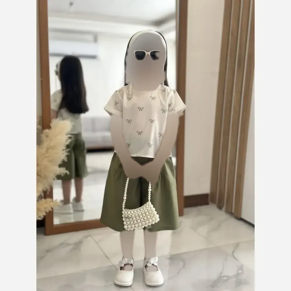 ست شومیز بوگاتی و شلوارک لنین مدل فرنوش