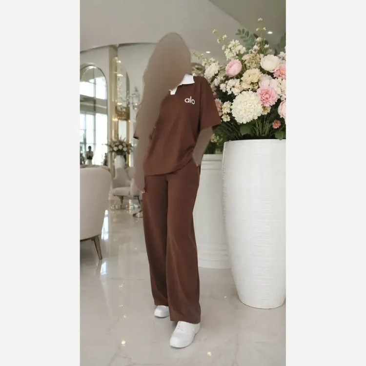 ست تیشرت شلوار زنانه جنس گلکسی پنبه فری سایز رنگ بندی متنوع