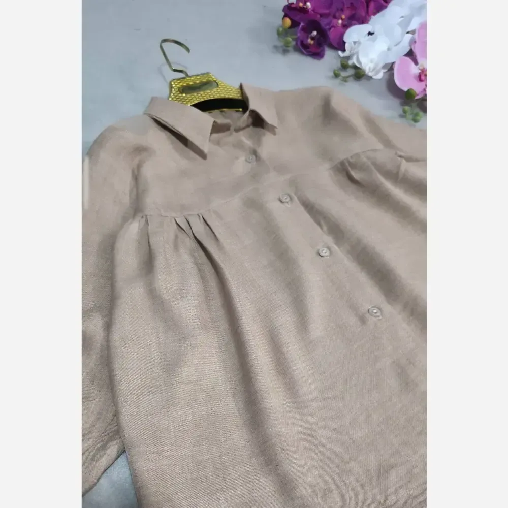 شومیز عروسکی جنس شانتون درجه یک فری سایز رنگی