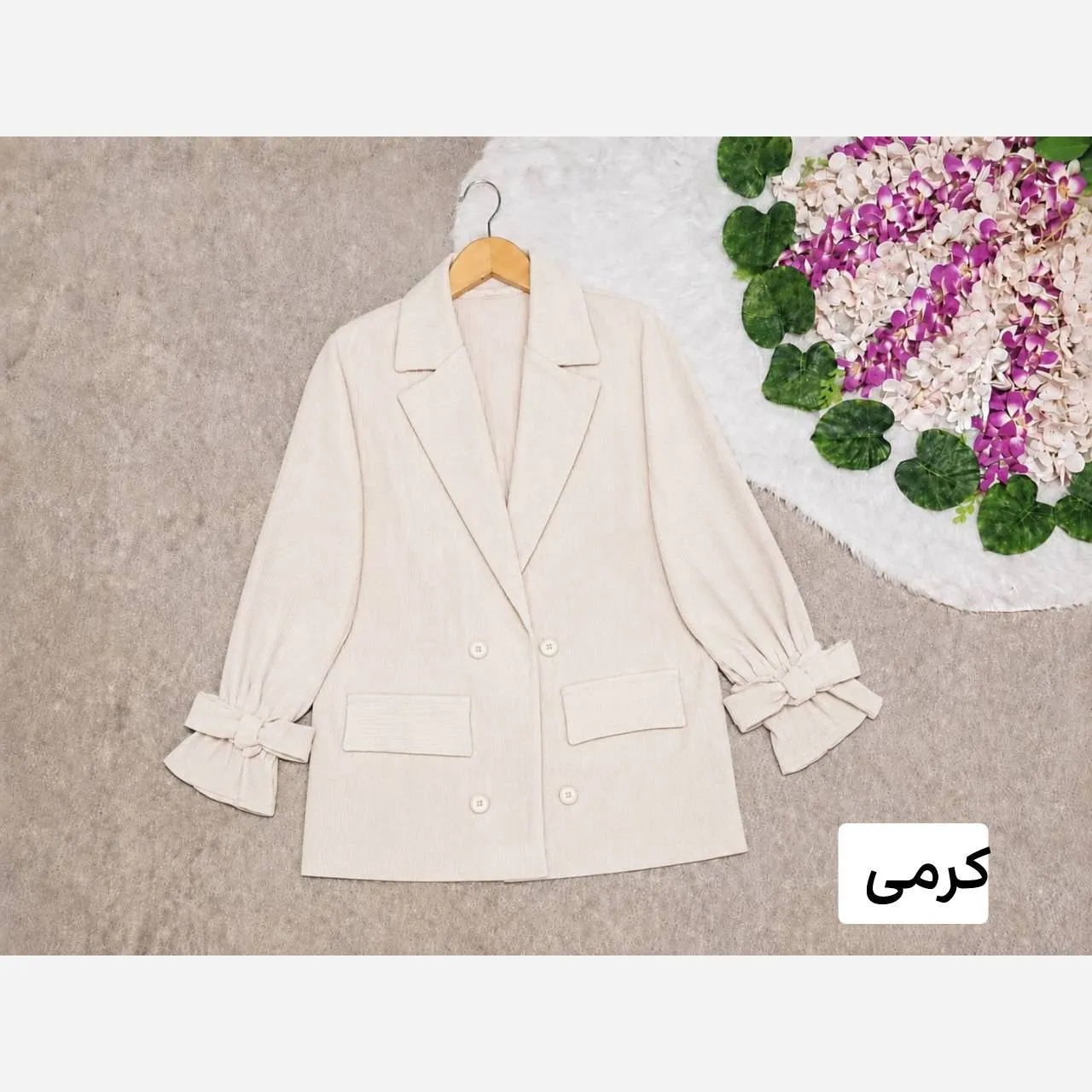 ست لباس راحتی زنانه طرح پرنده جنس فلامنت گیاهی سایز بزرگ فری سایز