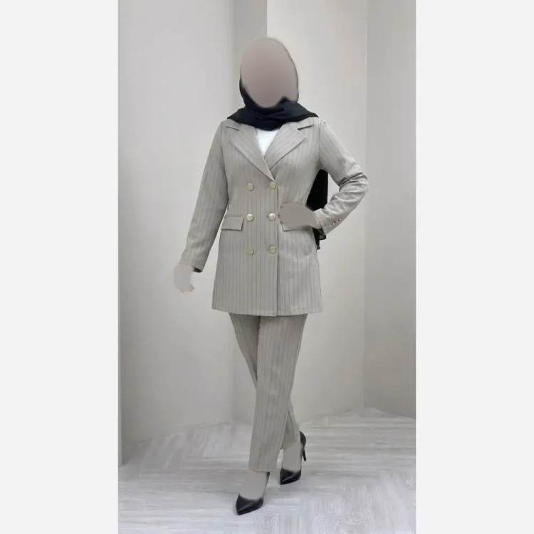 ست اداری ومجلسی زنانه مدل سارا پارچه مازراتی کجراه درجه یک