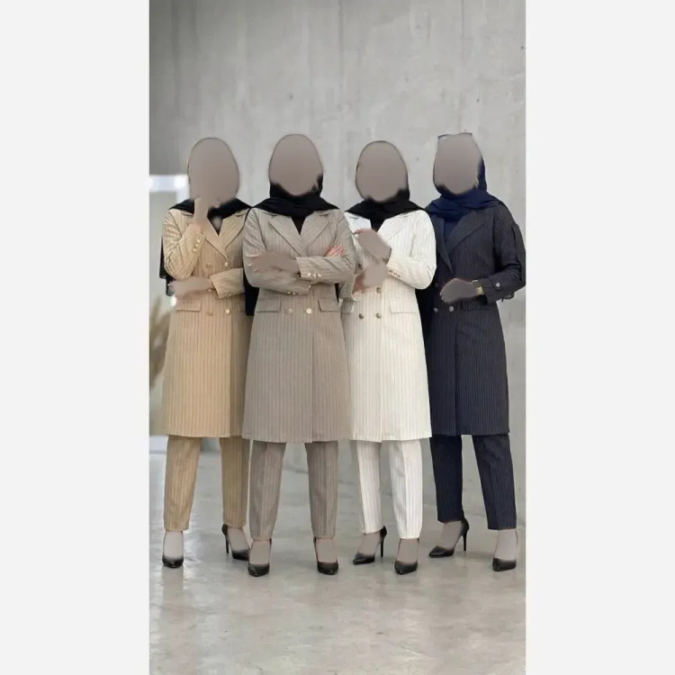 ست اداری ومجلسی زنانه مدل سارا پارچه مازراتی کجراه درجه یک