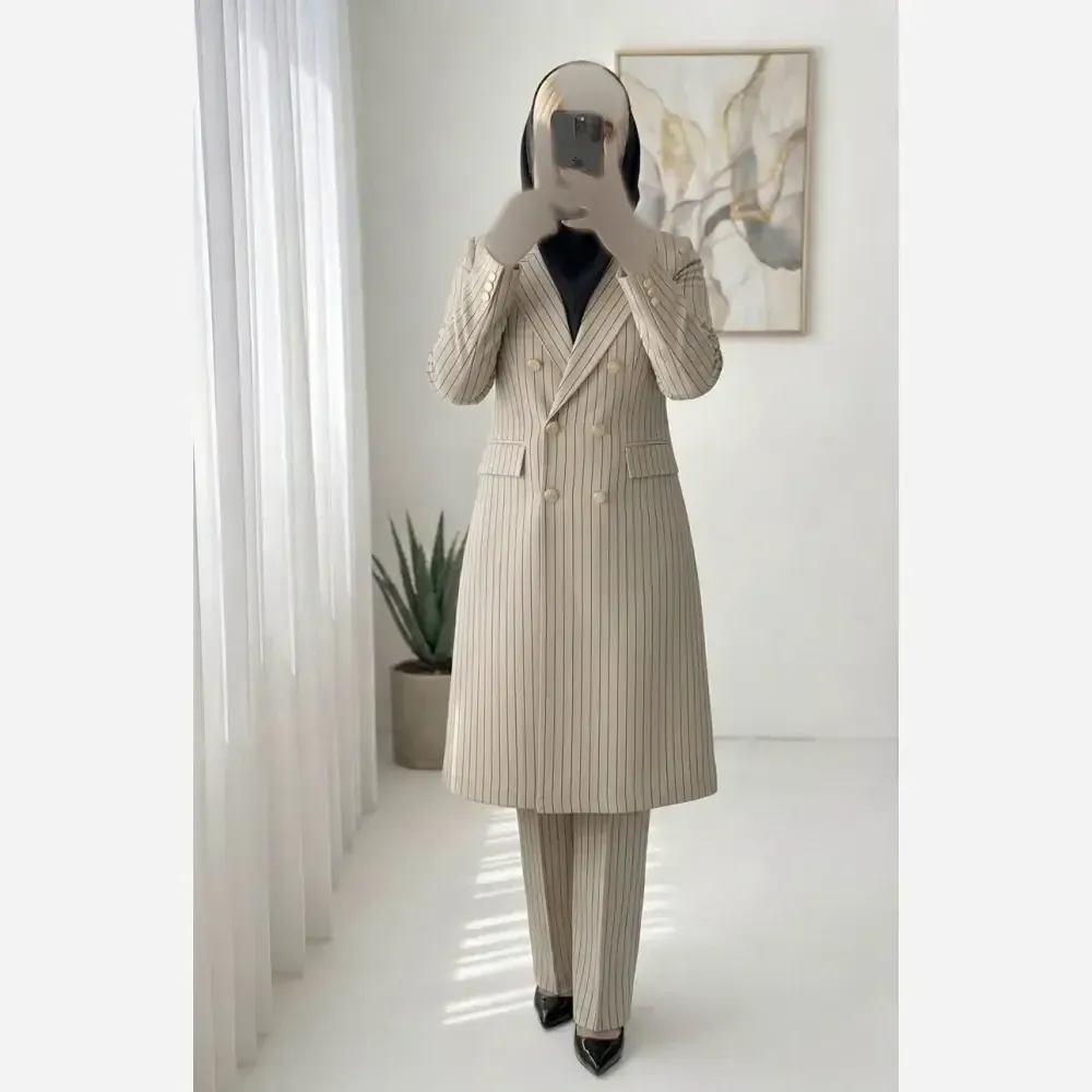 ست اداری ومجلسی زنانه مدل سارا پارچه مازراتی کجراه درجه یک