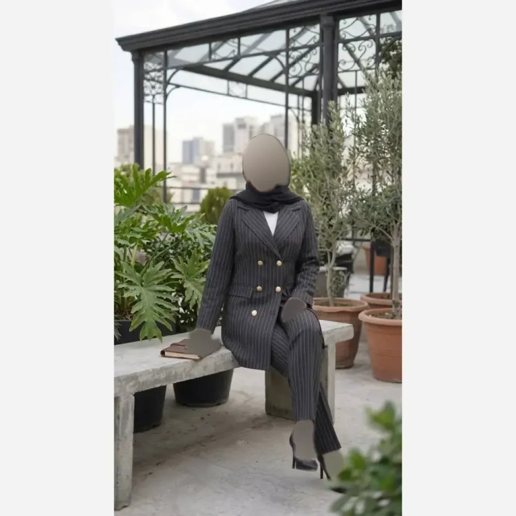 ست اداری ومجلسی زنانه مدل سارا پارچه مازراتی کجراه درجه یک