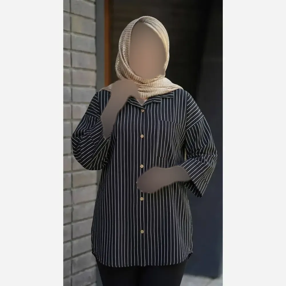 شومیز مانتویی مراکشی دیپلمات درجه یک سایز فری مناسب 38 تا 50