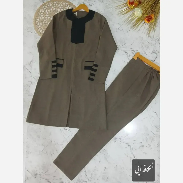 ست مانتو شلوار اداری زنانه جنس پرشین درجه یک رنگبندی متنوع سایز بزرگ و معمولی