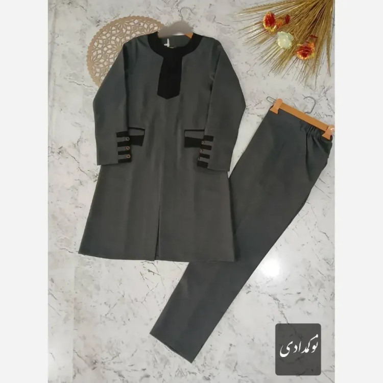 ست مانتو شلوار اداری زنانه جنس پرشین درجه یک رنگبندی متنوع سایز بزرگ و معمولی