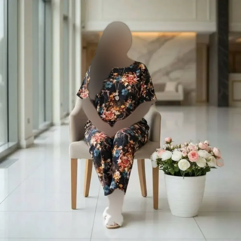 ست نگین دار نخی درجه یک فری سایز قواره دار