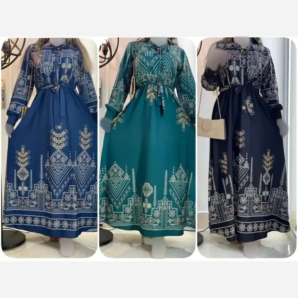 ساحلی بلند بوگاتی طرح کتیبه گلدار رنگ زرشکی فری سایز
