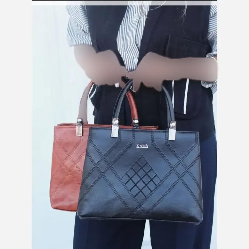 کیف زارا زنانه مشکی و عسلی سایز 25