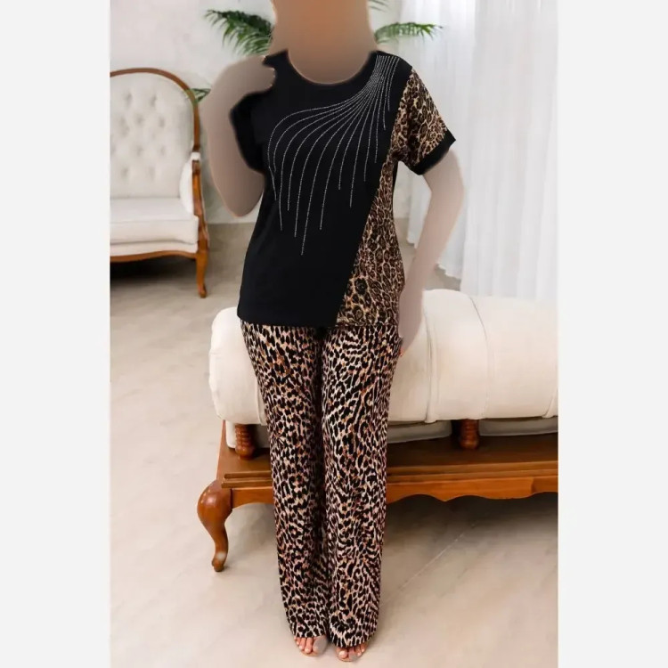 ست لباس زنانه ماریا فلامنت گیاهی فری سایز