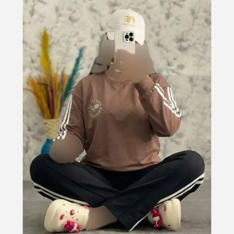 بلوز و شلوار تنیسی پنبه گلکسی زنانه فری سایز موکا