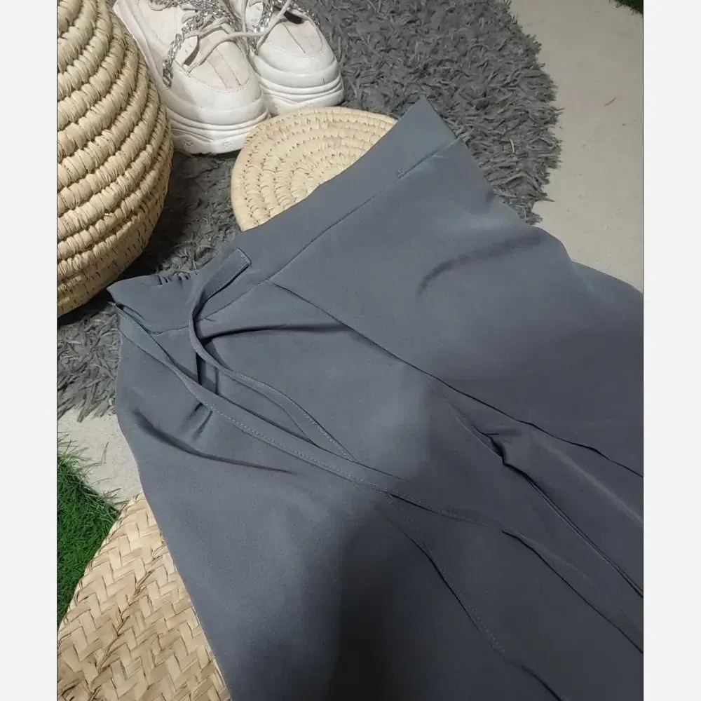 شلوار بگ زنانه مازراتی گرم بالا سایز 38 تا 46 رنگ مشکی و طوسی