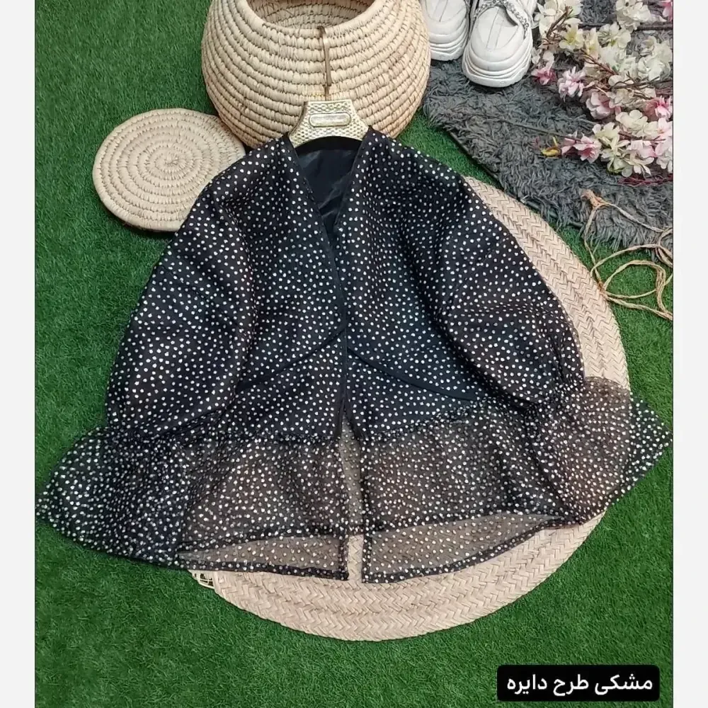 مانتو مزونی عروسکی تور اکلیل دار آستردار فری سایز 38 تا 46