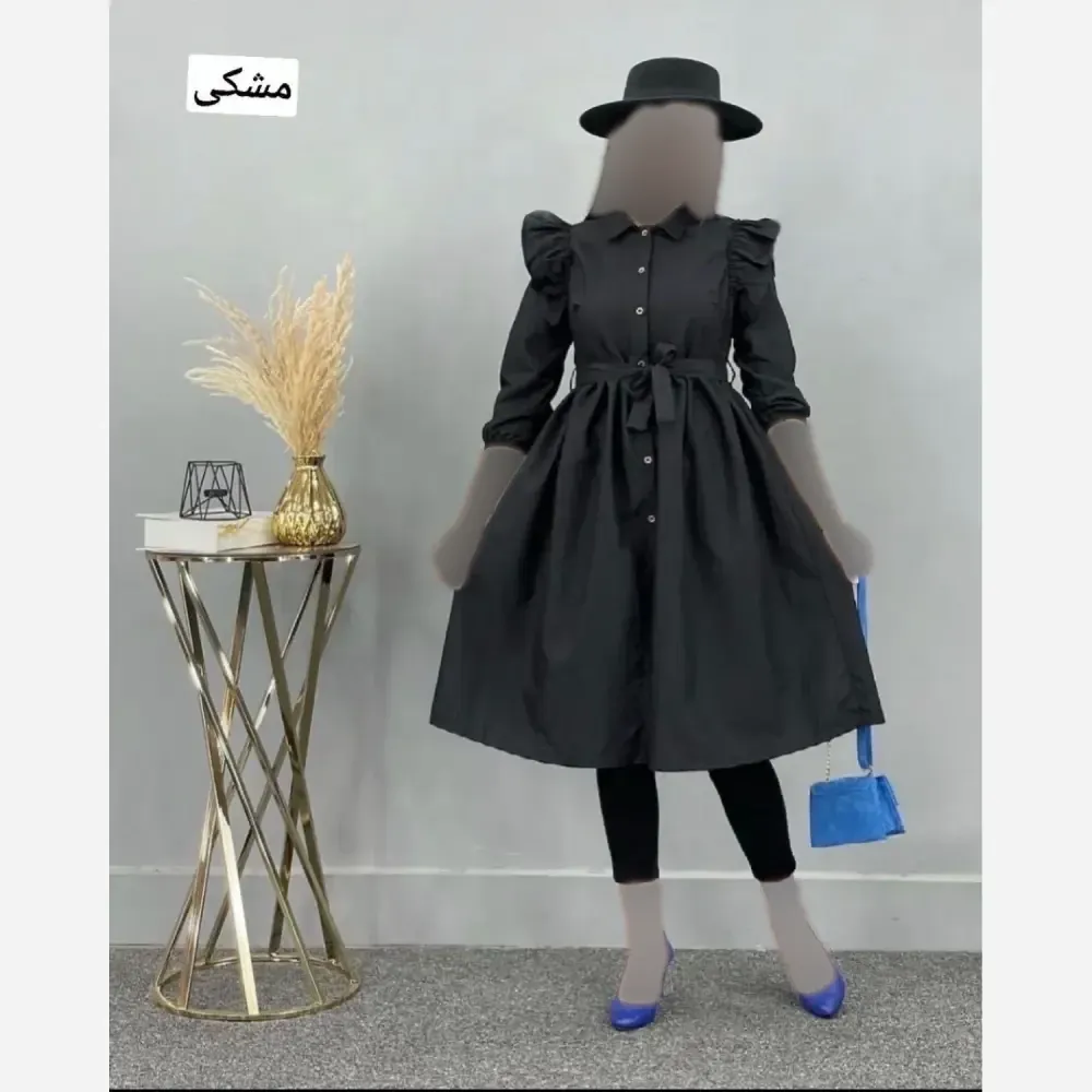 مانتو عروسکی بلند جنس میکرو و تترون قد 110 فری سایز