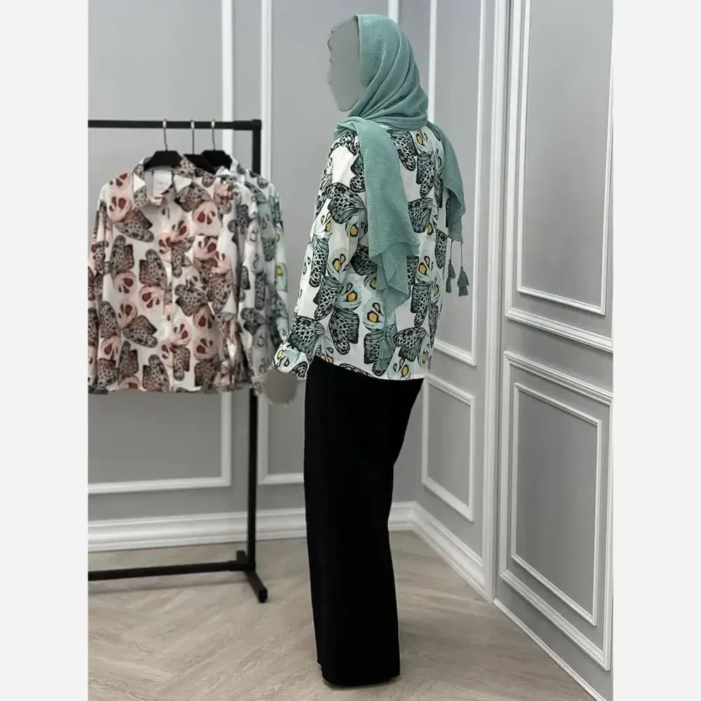 شومیز زنانه مدل سپیده جنس ژامین درجه یک فری سایز