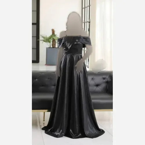 پیراهن مجلسی زنانه ساتن آمریکایی کاپدار قد 150 سایز 36 تا 46