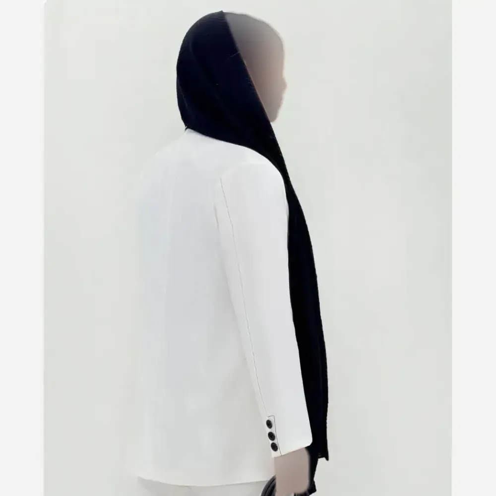 کت تک رویال جنس مازراتی درجه یک رنگ مشکی و سفید سایز 36 تا 48