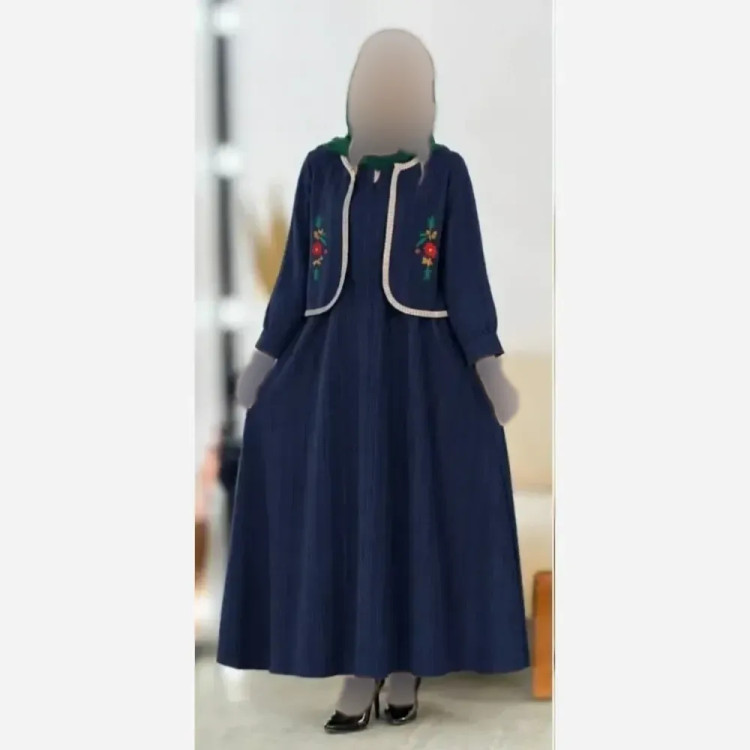 ست کت و سارافون گلدوزی مدل کوکی جنس کوکی باکیفیت فری سایز 36 تا 46