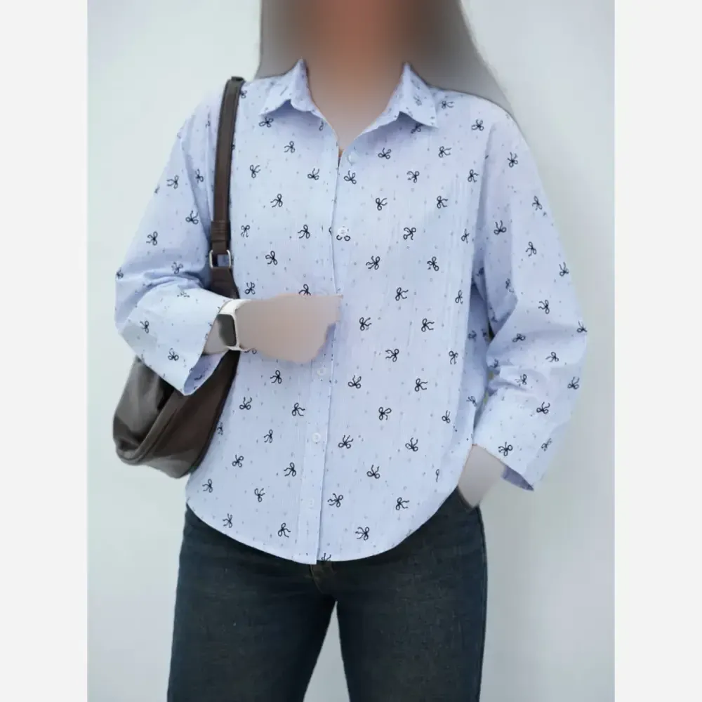 شومیز مانتویی دلارام جنس السا پاپیونی فری سایز رنگ صورتی و سدری