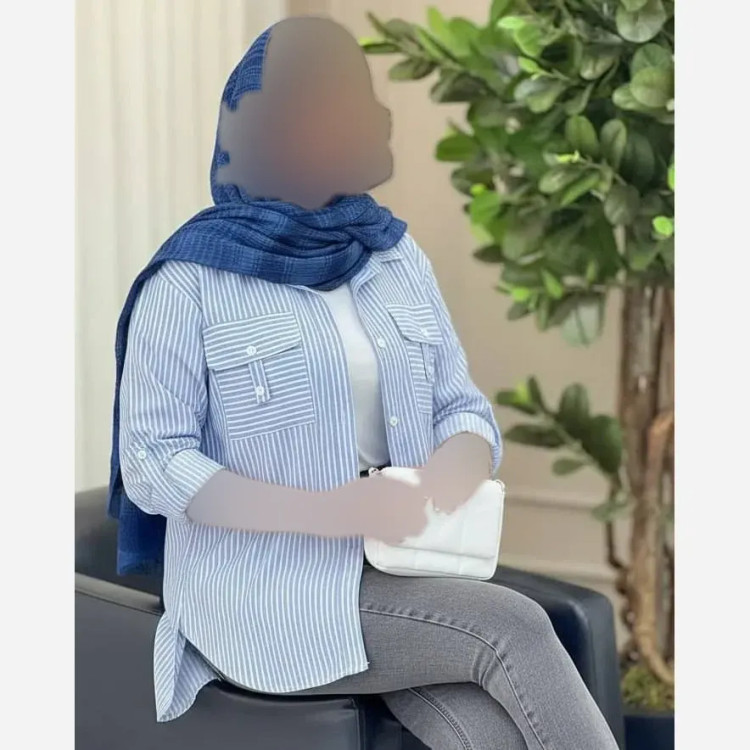 مانتو نخی داکرون جیب صلیبی مدل کتایون فری سایز