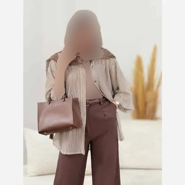 شومیز زنانه پرنیا جنس مراکشی سوزنی خنک تابستانی فری سایز
