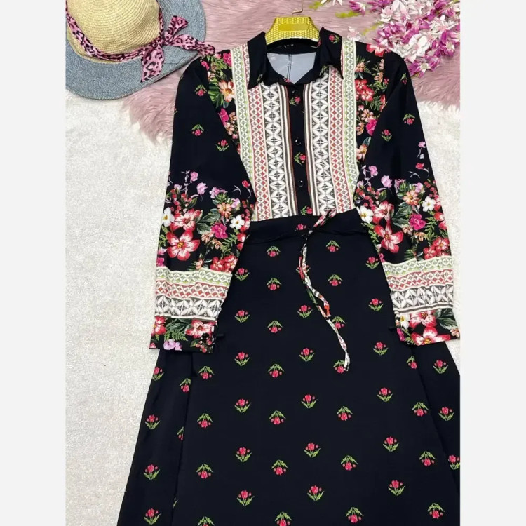 پیراهن ساحلی لاله فلور نخ درجه یک فری سایز رنگی