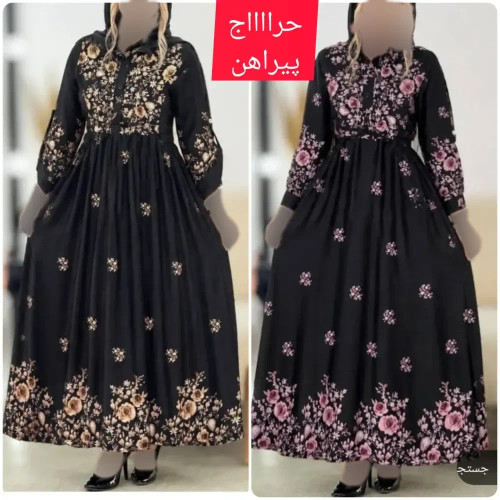 لباس ساحلی زنانه کرپ بوگاتی مدل رز فری سایز خنک
