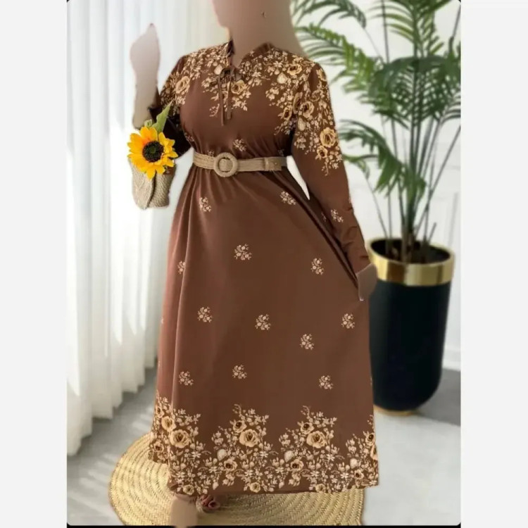 لباس ساحلی زنانه کرپ بوگاتی مدل رز فری سایز خنک