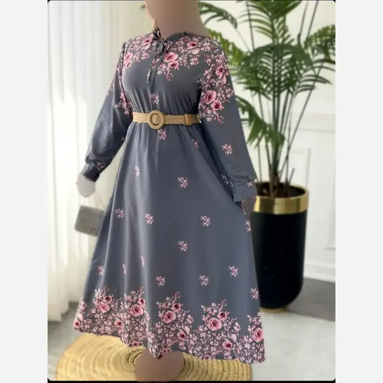 لباس ساحلی زنانه کرپ بوگاتی مدل رز فری سایز خنک