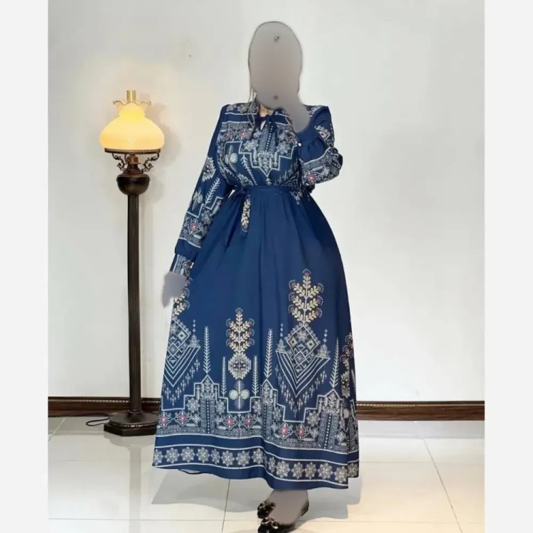 پیراهن ساحلی زنانه مدل زنبق جنس بوگاتی درجه یک فری سایز