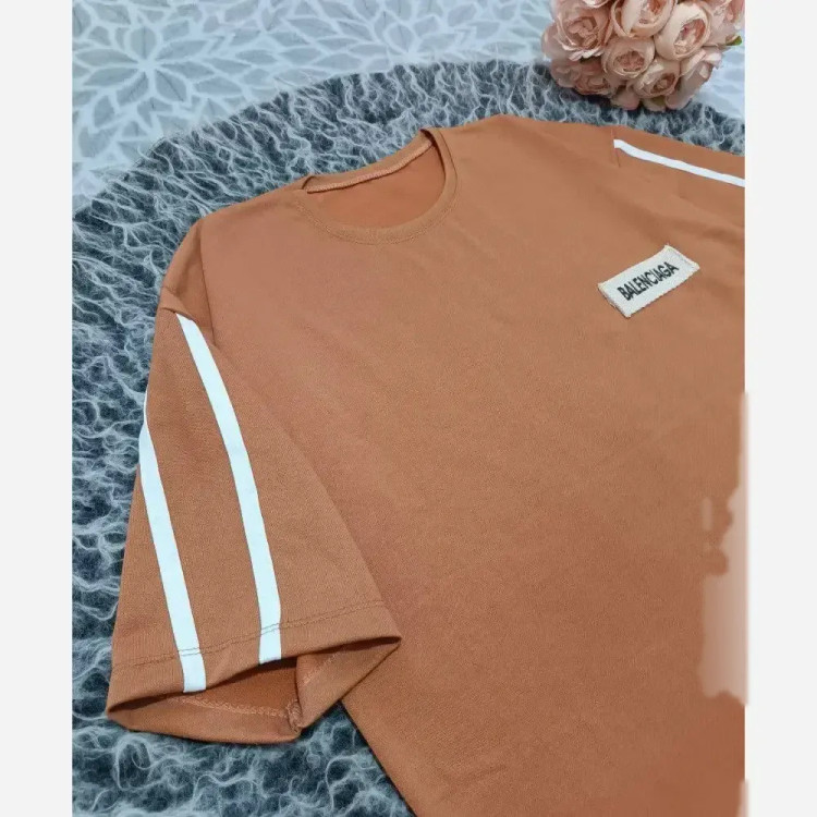 ست تیشرت شلوار تابستونی طرح BALENCIAGA جنس گلکسی فری سایز