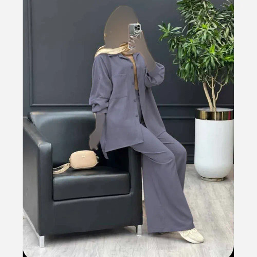 ست شومیز و شلوار زنانه جنس ایوا مدل سنبل الطیب فری سایز