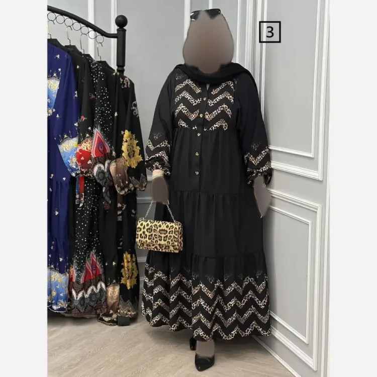 پیراهن زنانه الیزه رونیا رنگ مشکی فری سایز 38 تا 48