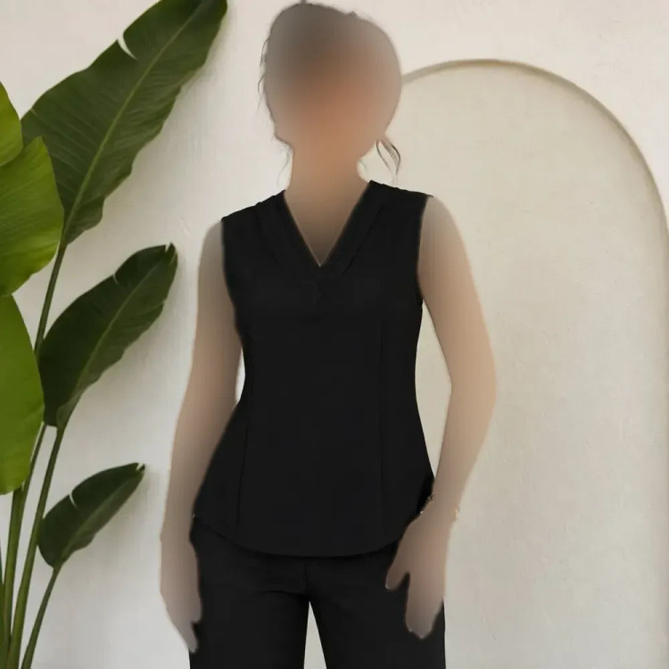 تاپ مجلسی زنانه یقه هفت الیزه درجه یک سایز 1 تا 3 رنگ مشکی و کرم