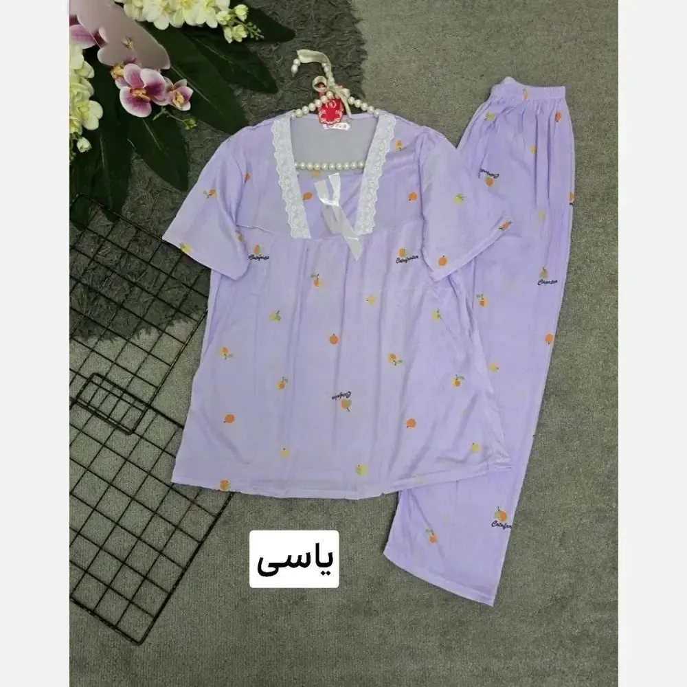 ست تیشرت و شلوار زنانه کرسپو وارداتی مدل فاطیما فری سایز