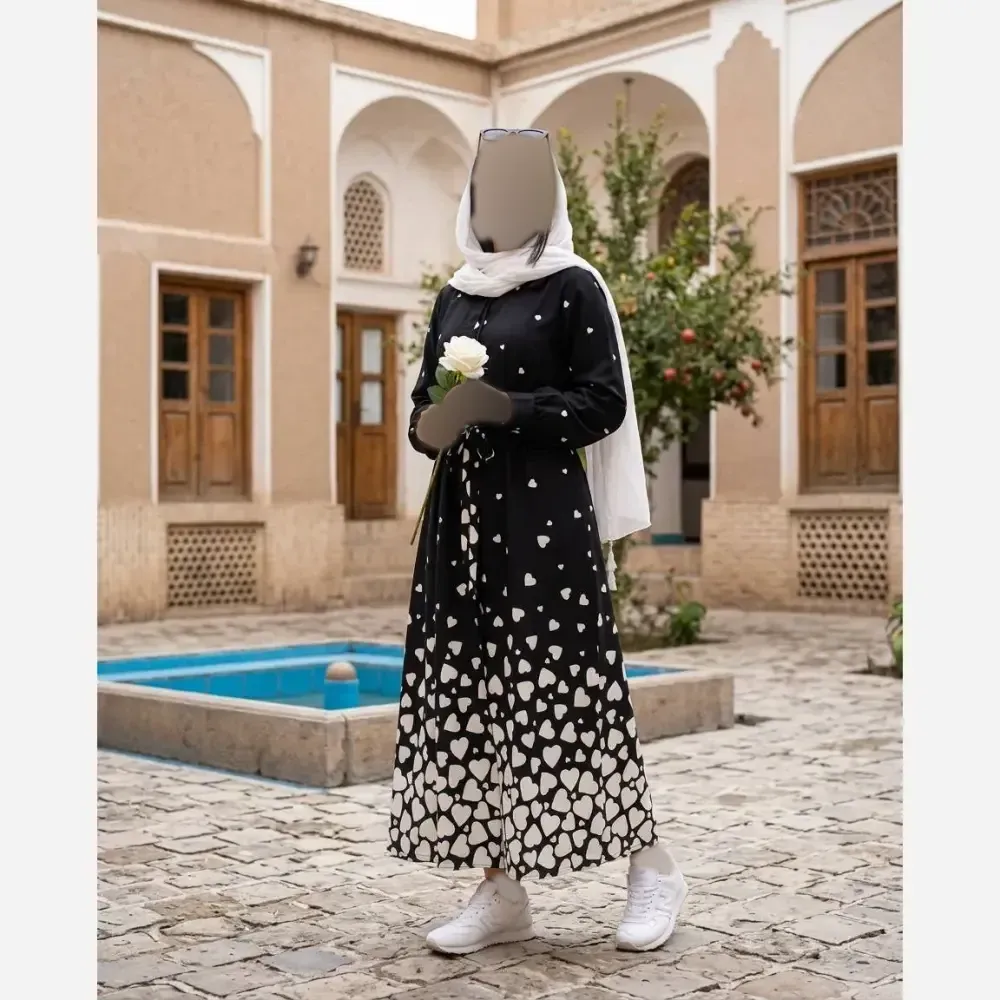 پیراهن بلند ساحلی ماکسی روزمره جانان جنس بوگاتی فری سایز