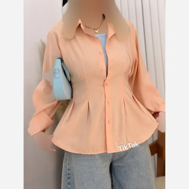 شومیز آلبورا جنس لنین با کیفیت فری سایز بند تنظیم سایز