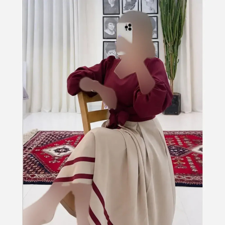 پیراهن مازراتی زنانه مدل رویا با کمربند فری سایز
